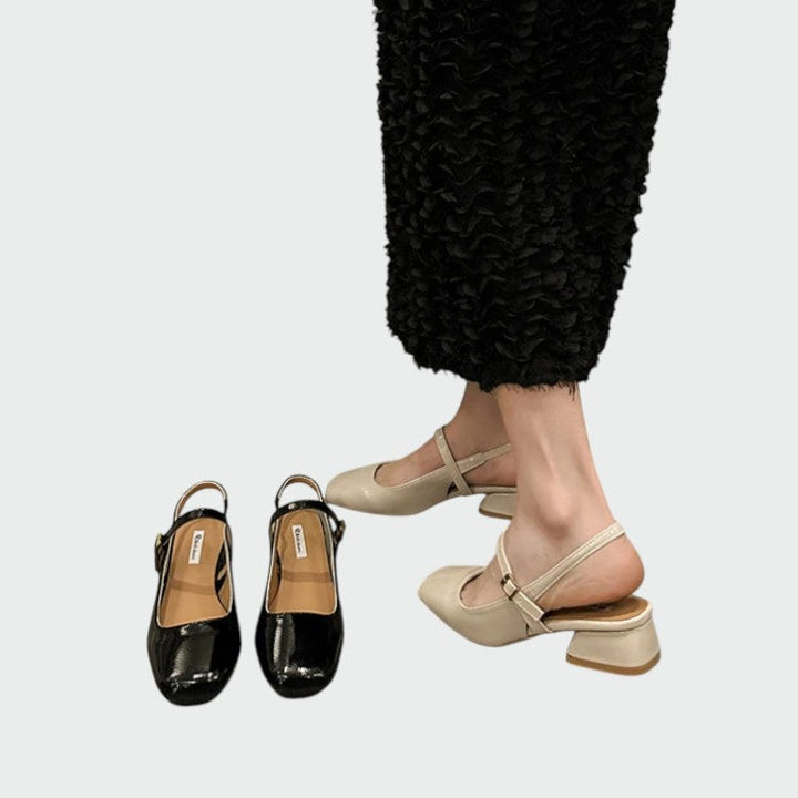 Olivia - Square Tip Mary Jane Shoes