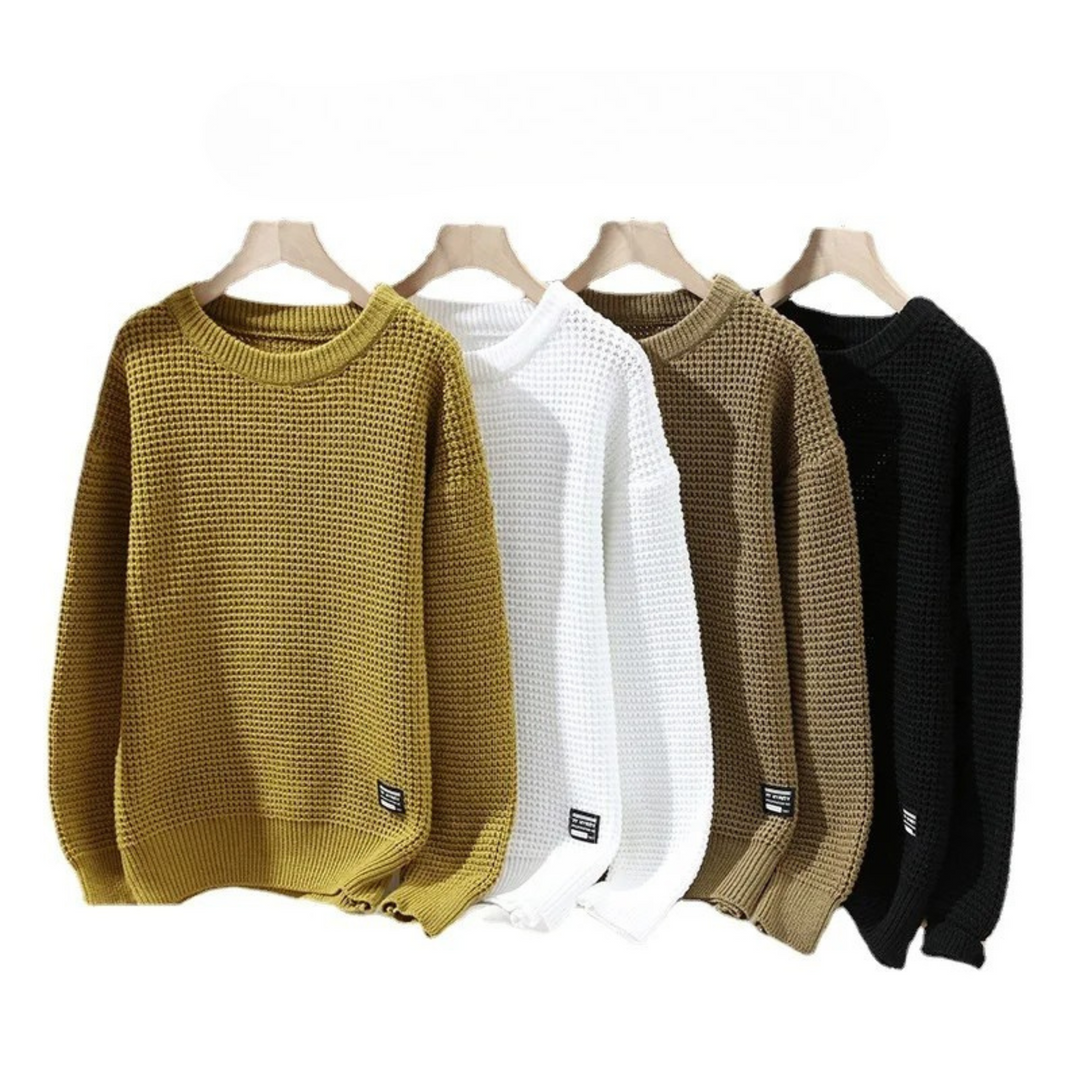 Marcello Waffle Crewneck Sweater