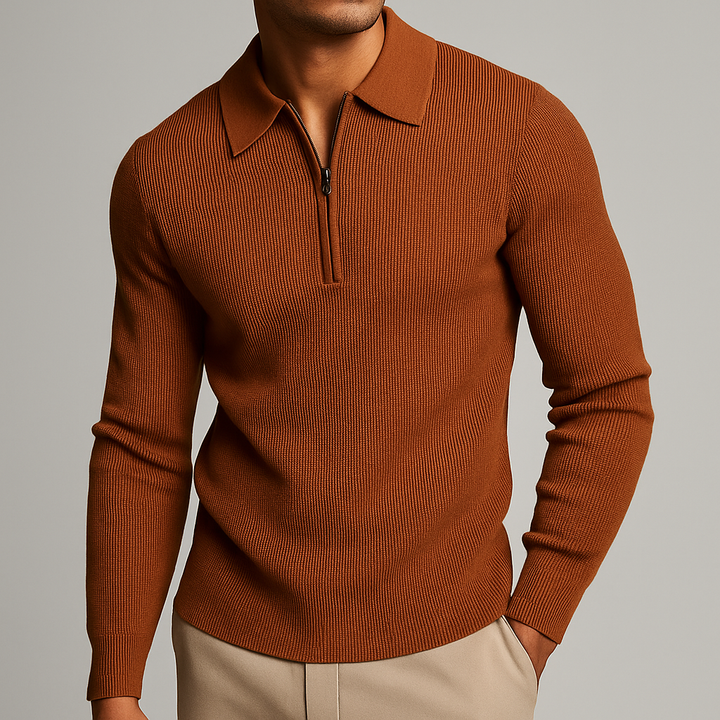 Heritage Ribbed Merino Half-Zip Pullover