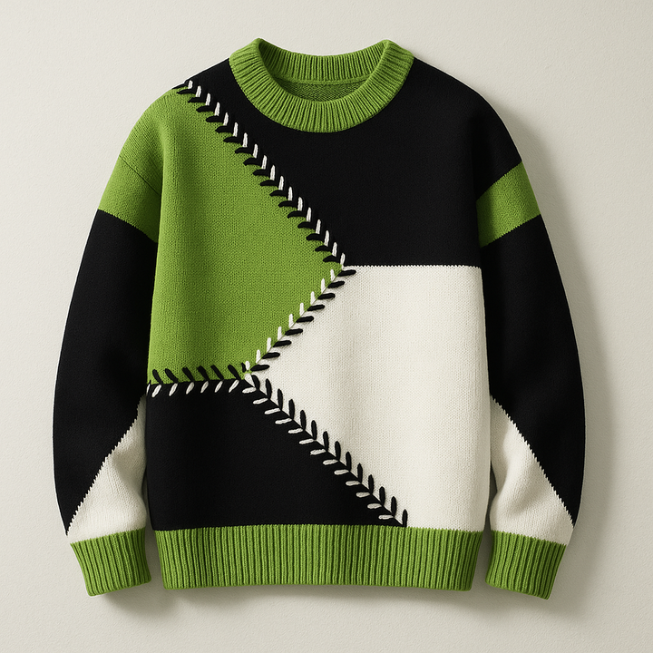 Bergen Geometric Colorblock Sweater