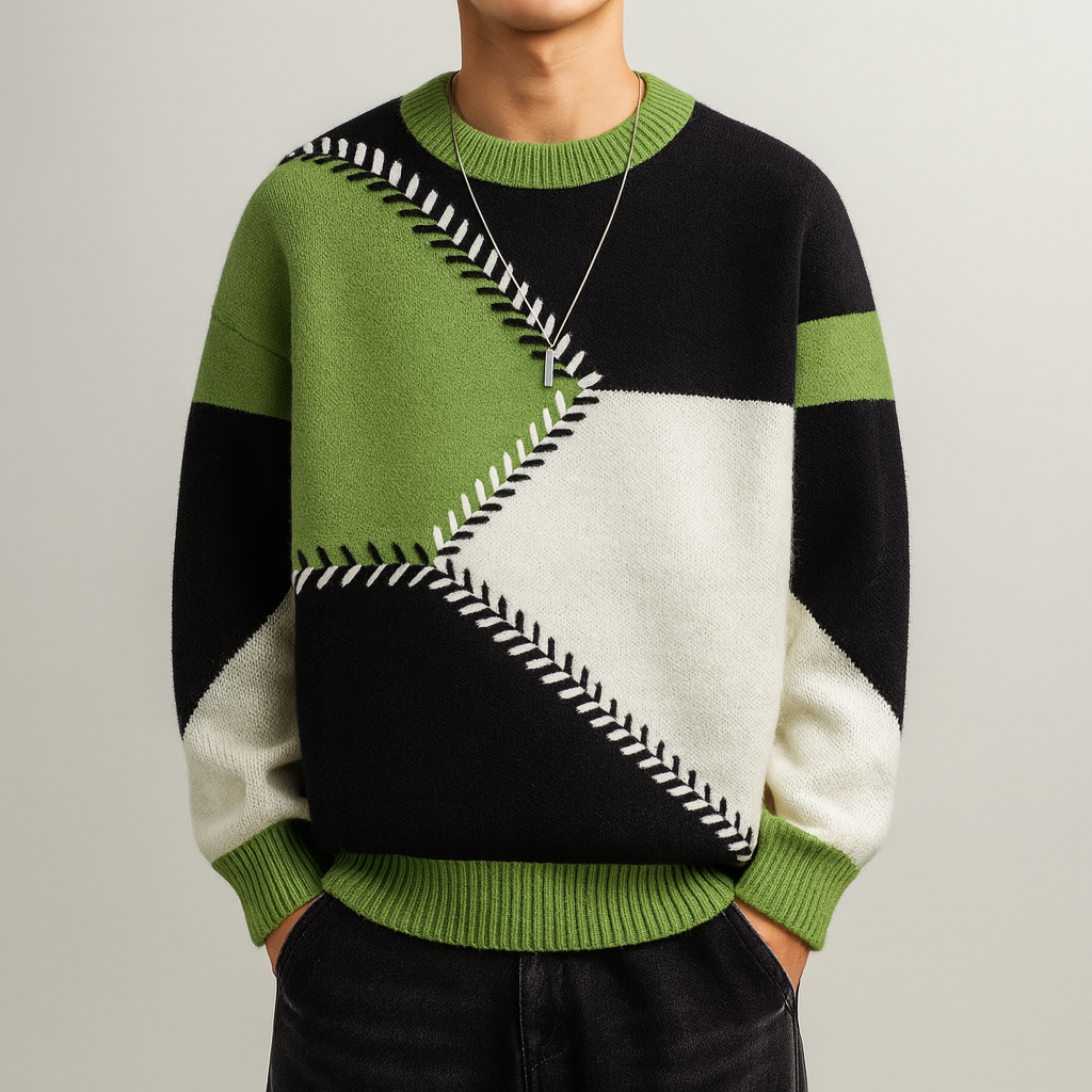 Bergen Geometric Colorblock Sweater
