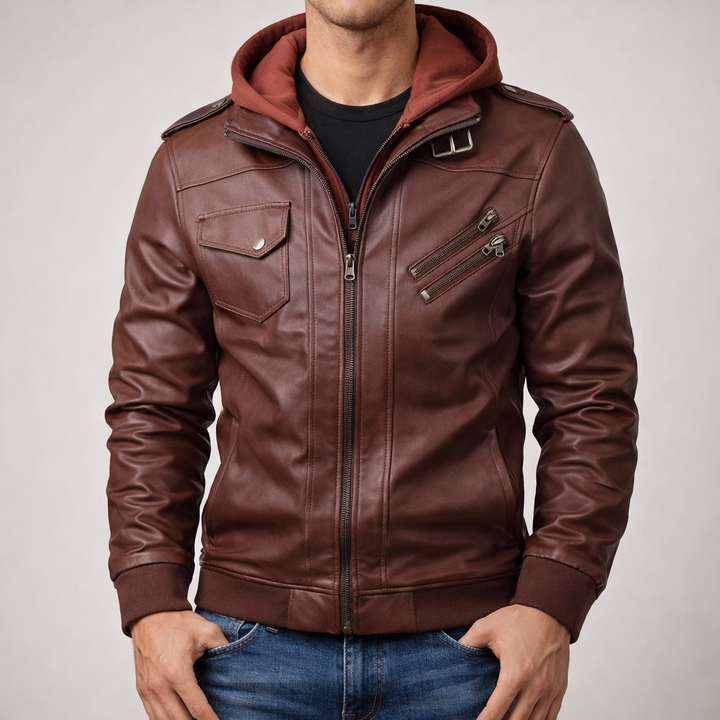 The Renegade Hooded Leather Jacket