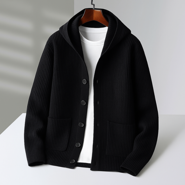 Liam Mandarin Collar Cardigan