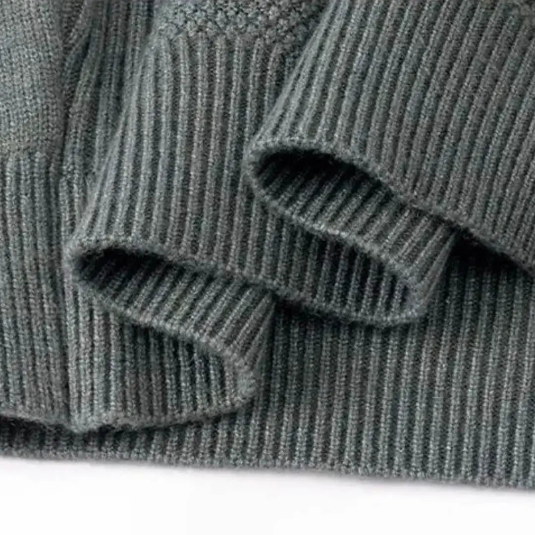 Geometric Rib Crewneck Sweater