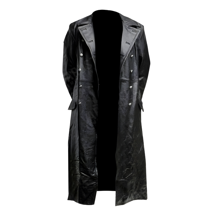 Shadow Commandant Leather Trench Coat