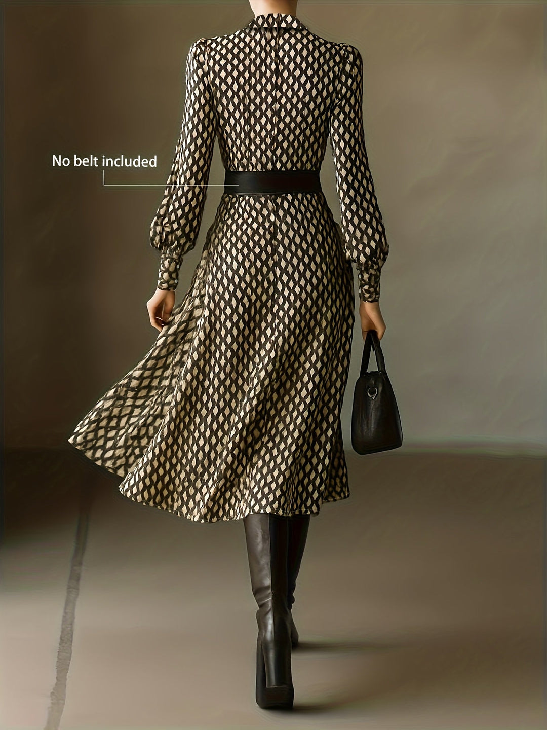 Zara lizzy | Vintage Rhombus Print Dress