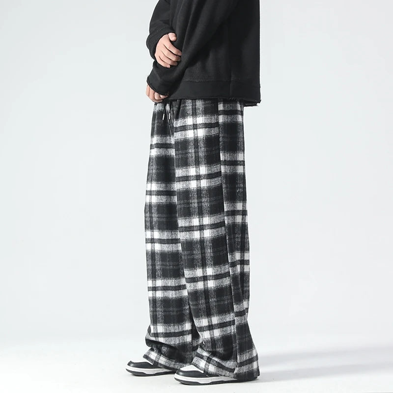 Oversized Check Relaxed Pants
