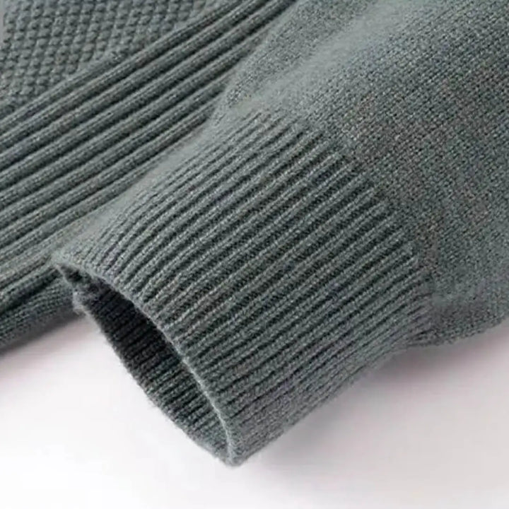 Geometric Rib Crewneck Sweater