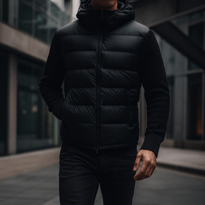Hybrid Knit Sleeve Down Jacket