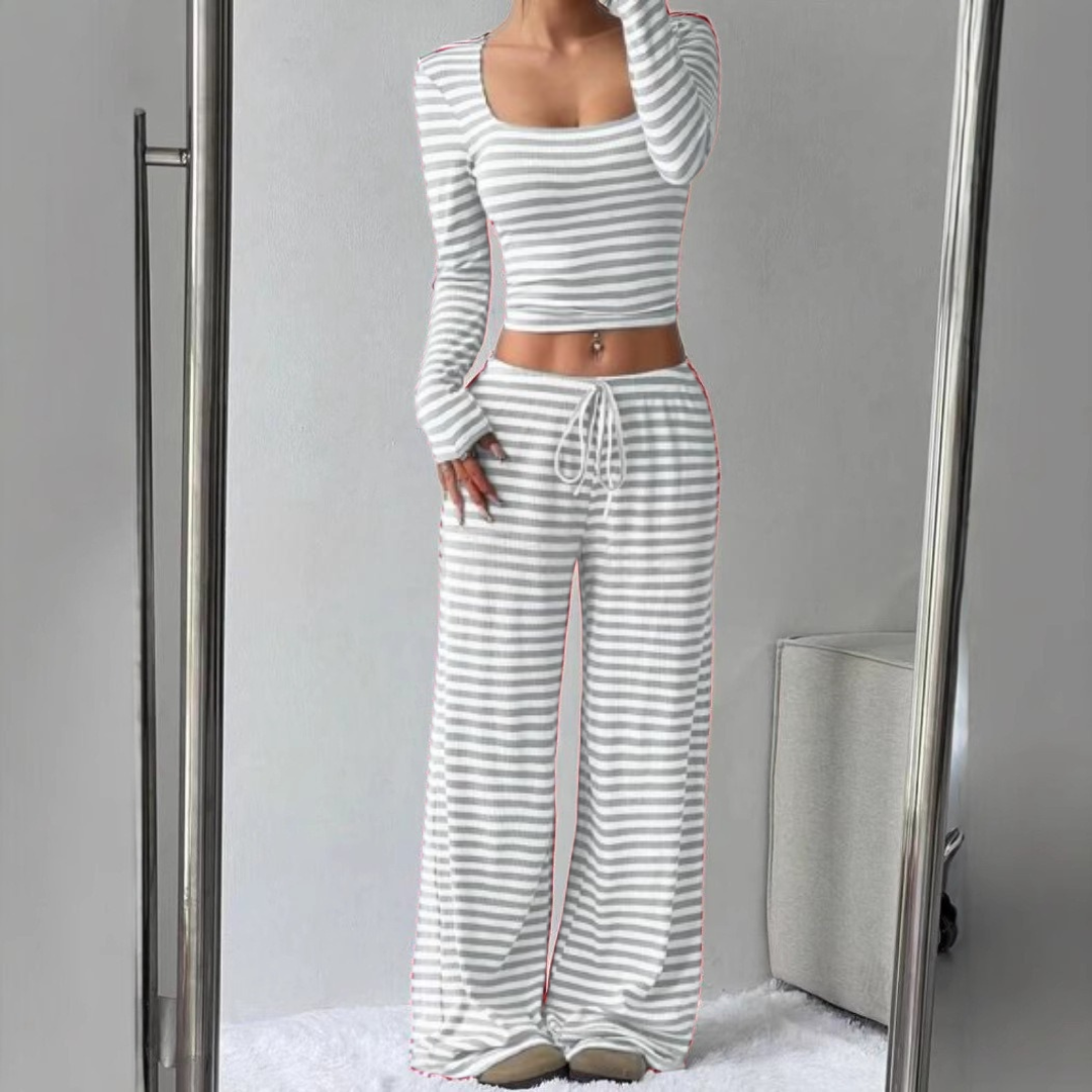 LORNA™ – Relaxed  Fit Crop Top and Pant Lounge Co-ord