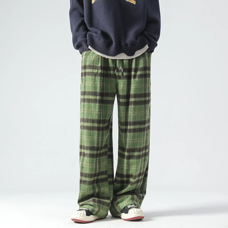 Oversized Check Relaxed Pants
