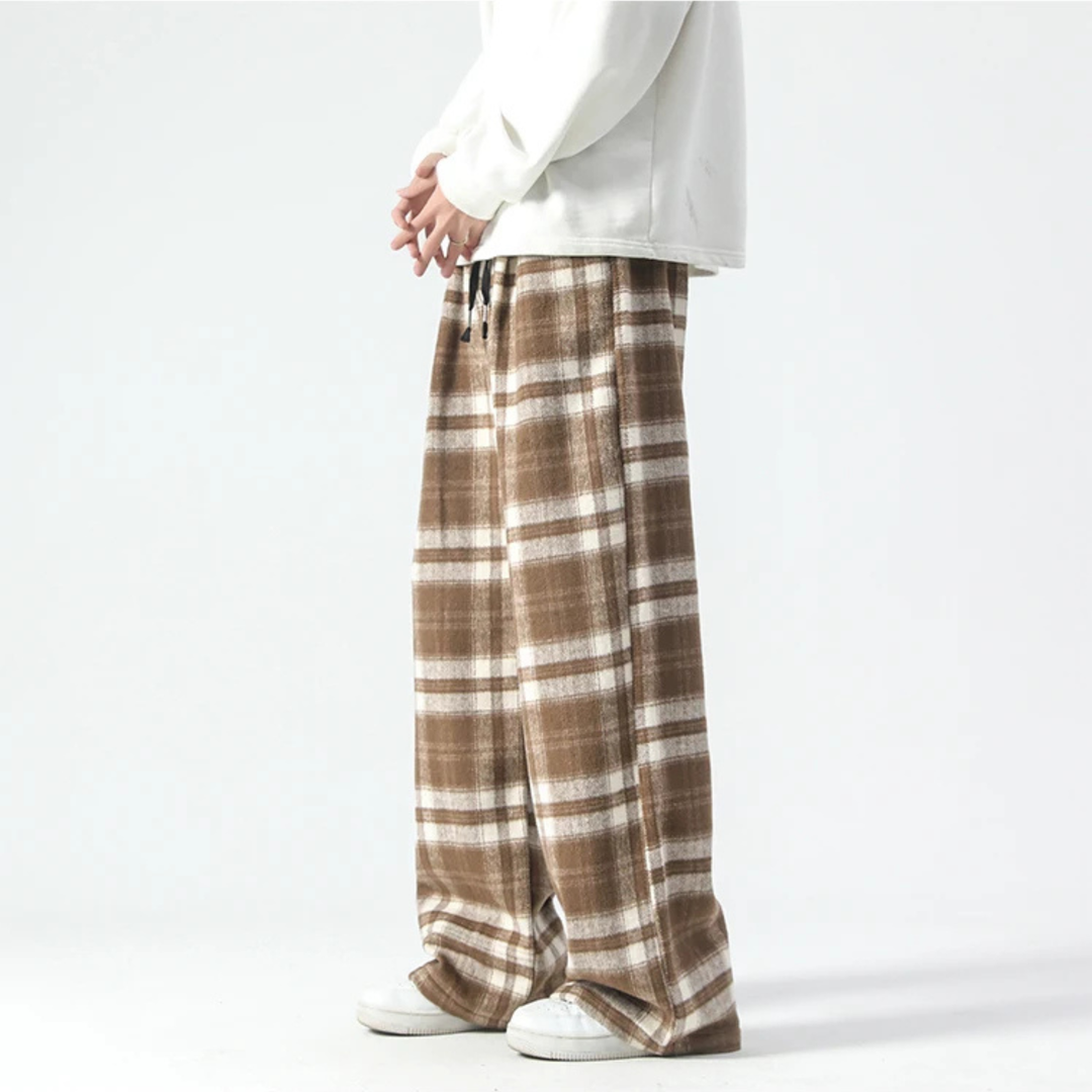 Oversized Check Relaxed Pants