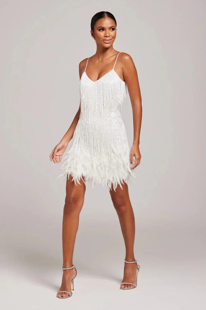Alicia | Feather Mini Dress