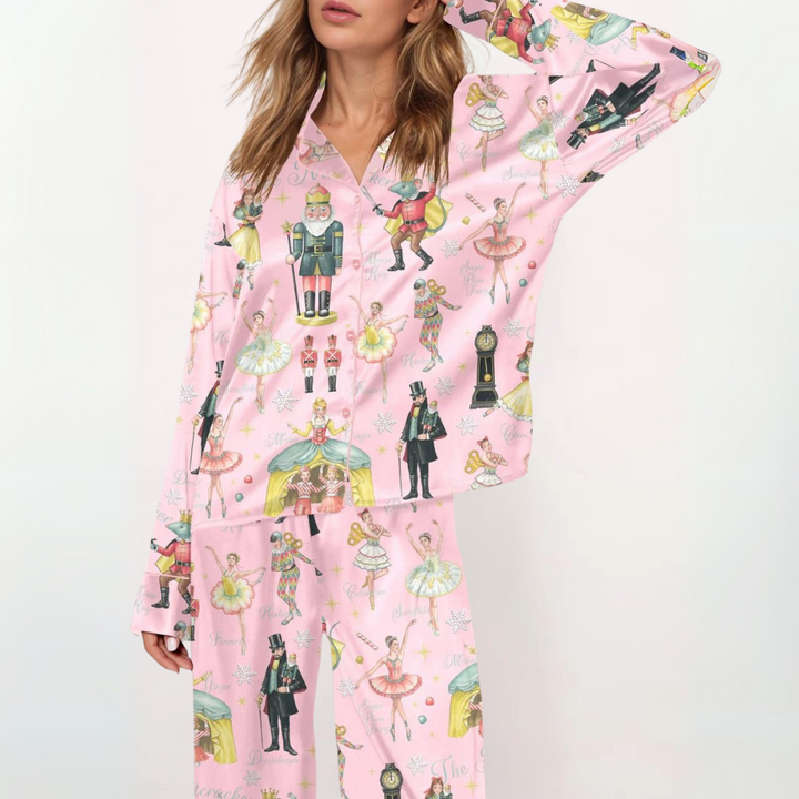 SYLIA™ - Casual Printed Button Down Top and Comfy Pajama