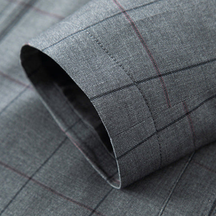 Architectural Check Collar Jacket