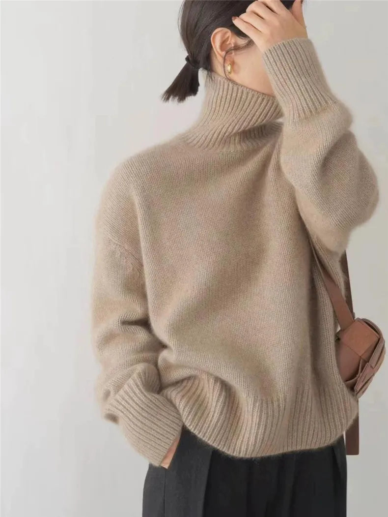 Isabella | Cashmere High Neck Sweater
