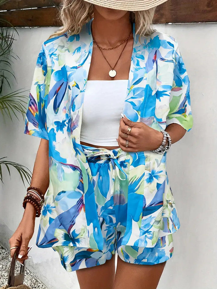 FANNIE™ – Simple Summer Floral Top and Shorts Set