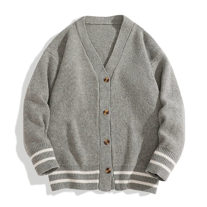 The Kingsley Striped Trim Cardigan