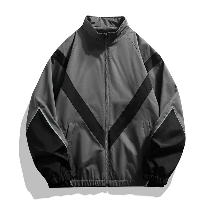 Geometric Colorblock Windbreaker