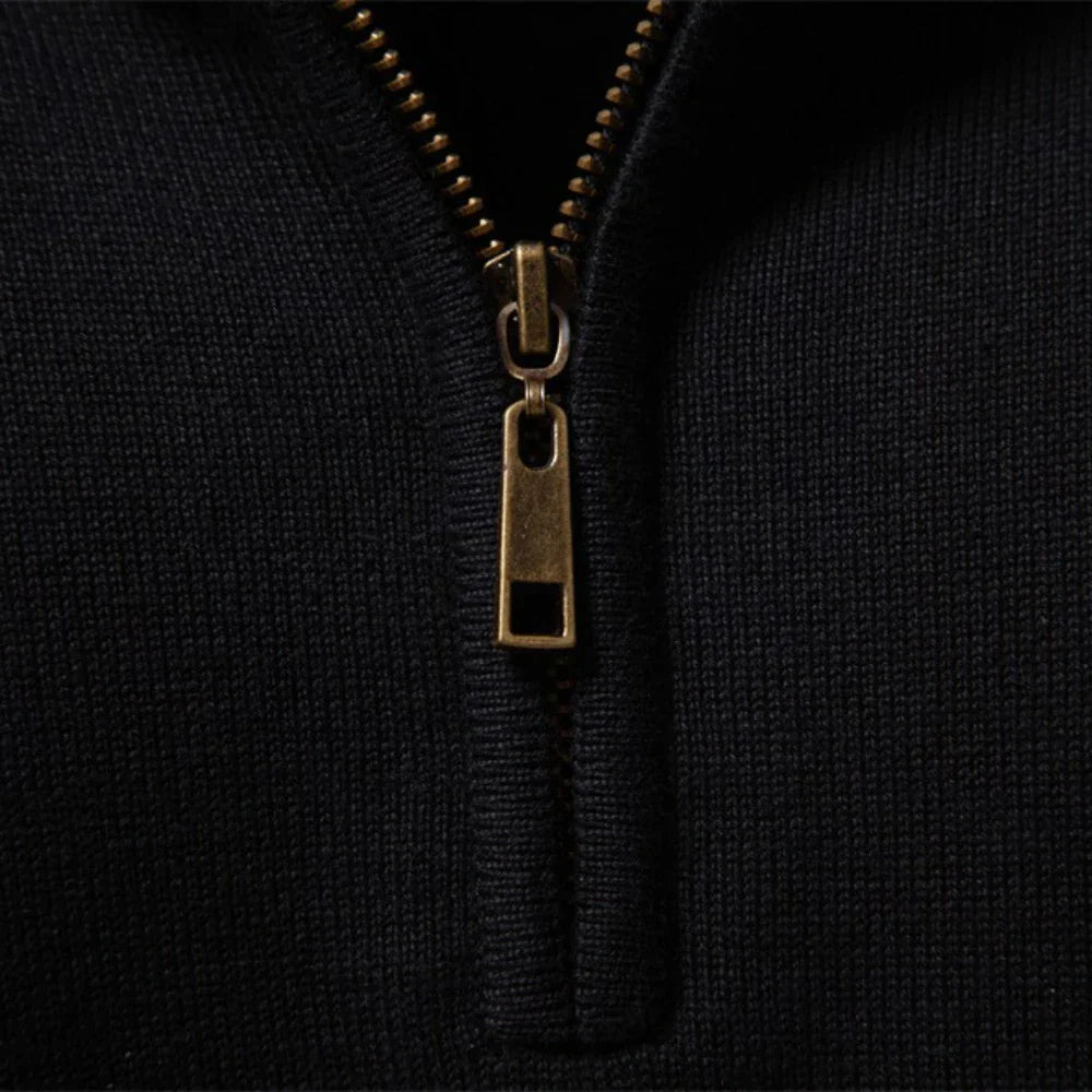 Heritage Diagonal Weave Mock Neck Pullover