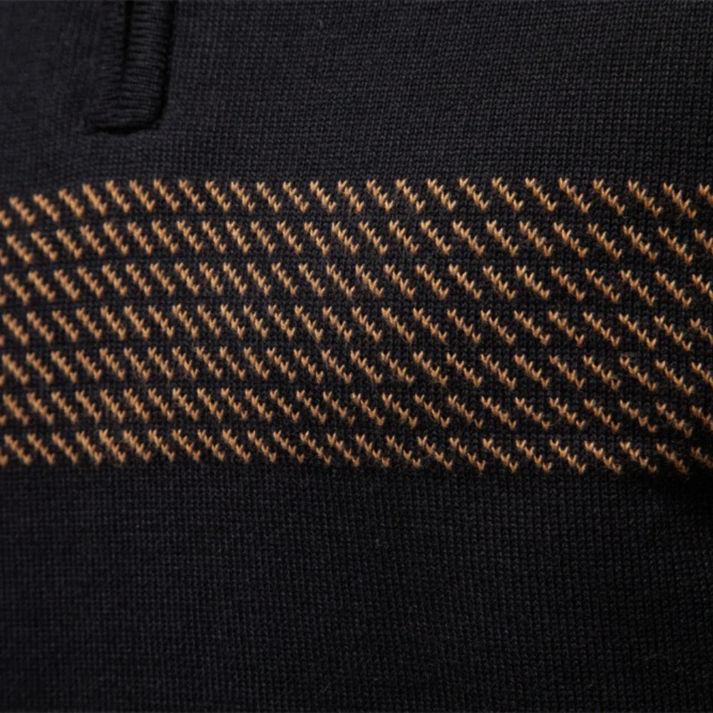 Heritage Diagonal Weave Mock Neck Pullover
