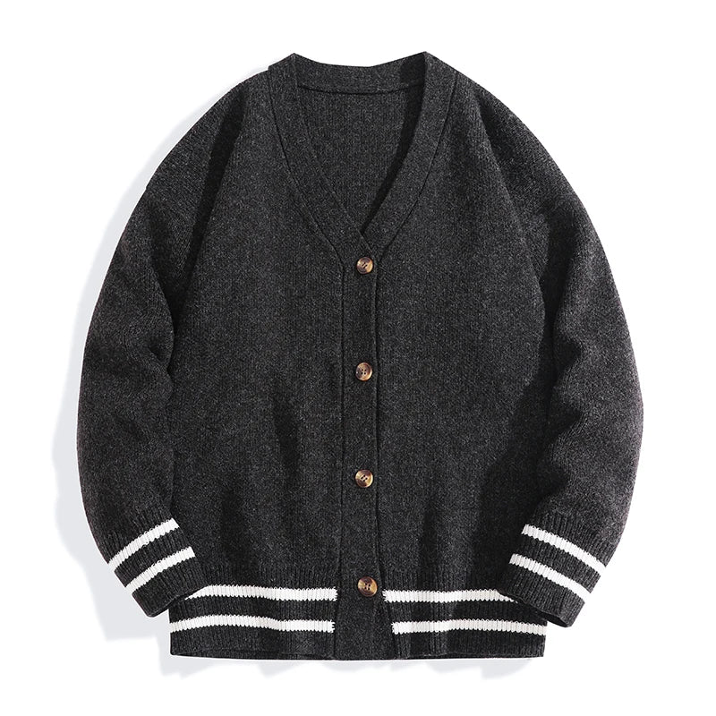 The Kingsley Striped Trim Cardigan