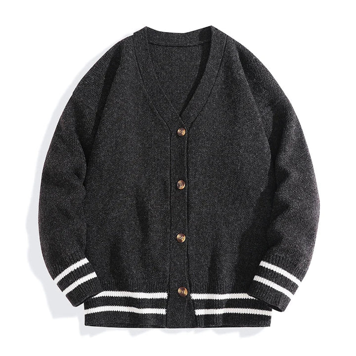 The Kingsley Striped Trim Cardigan