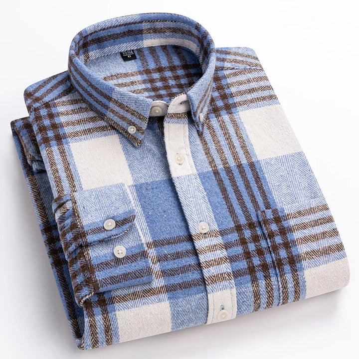 Stratford Plaid Cotton Shirt