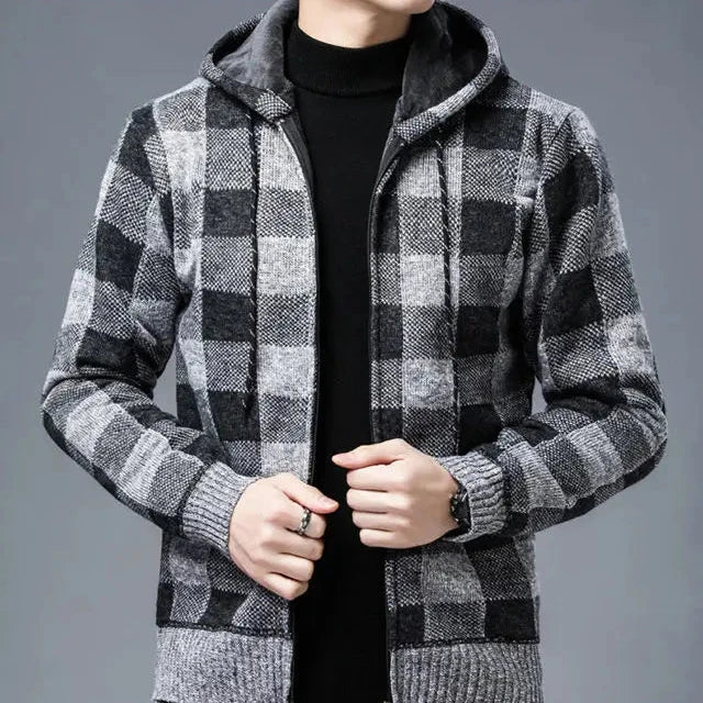 The Marcellin Plaid Knit Jacket