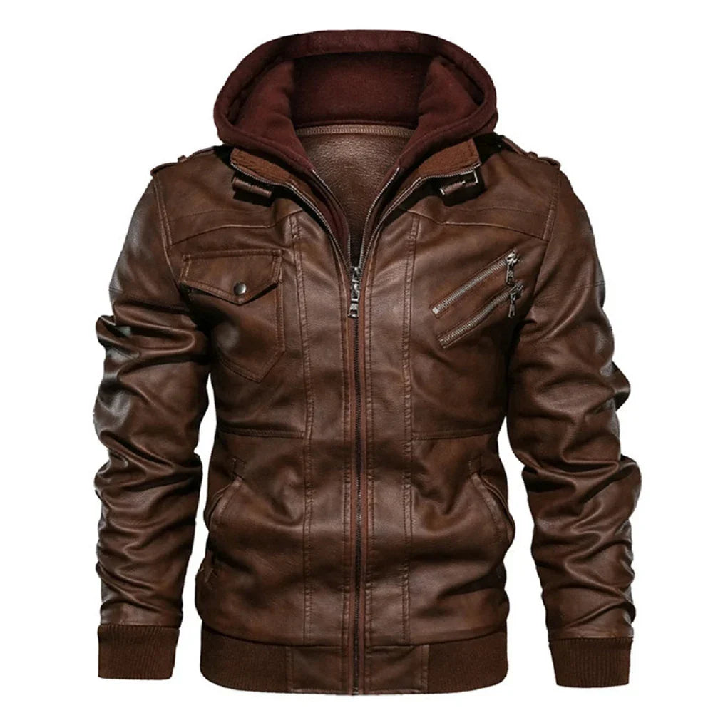 The Renegade Hooded Leather Jacket