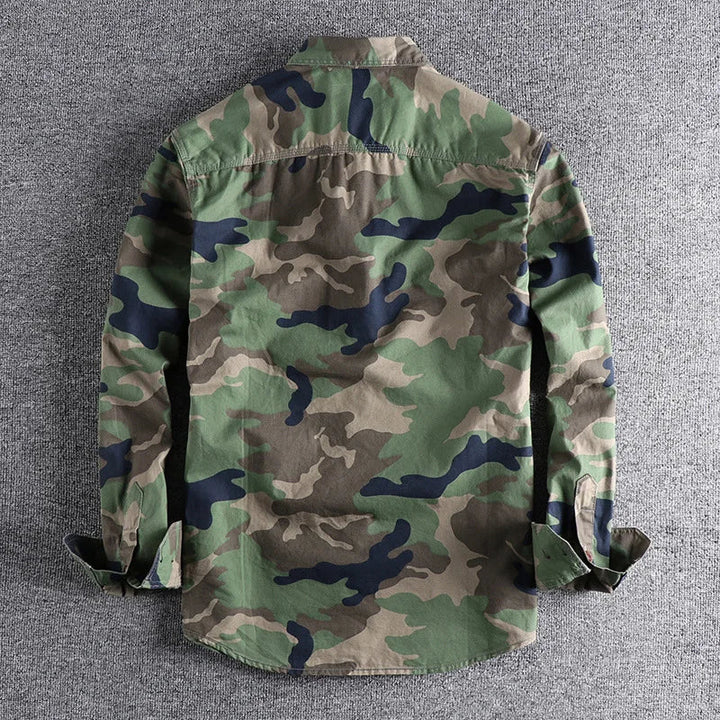 Woodland Camouflage Button-Front Jacket