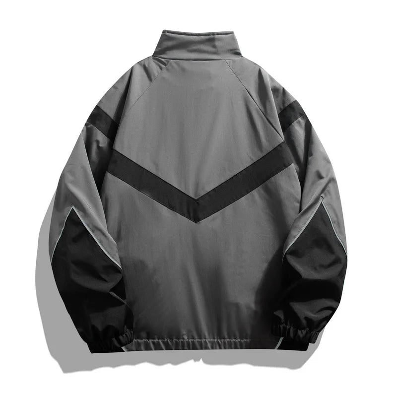 Geometric Colorblock Windbreaker