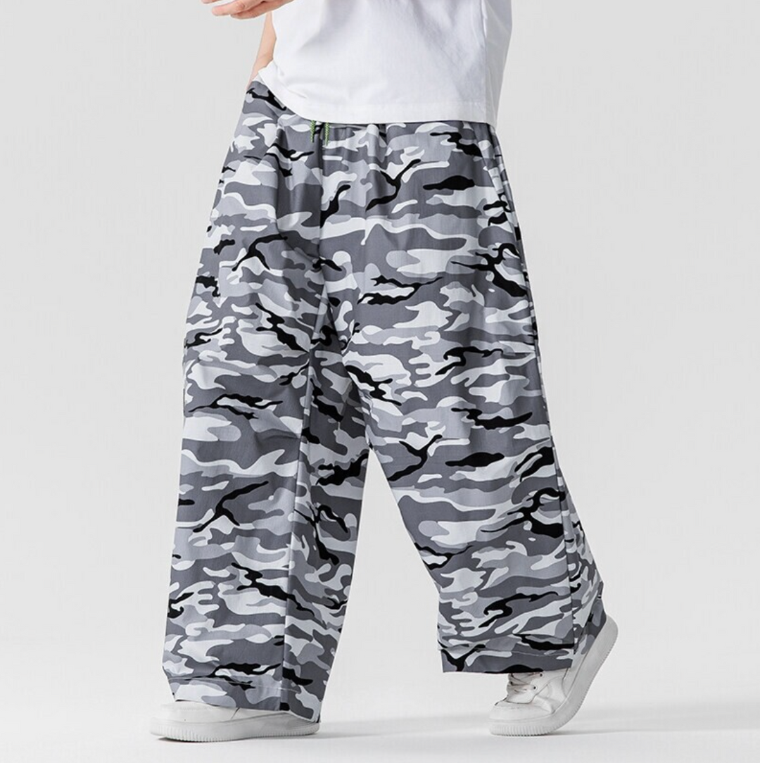 Oversized Camouflage Palazzo Trouser