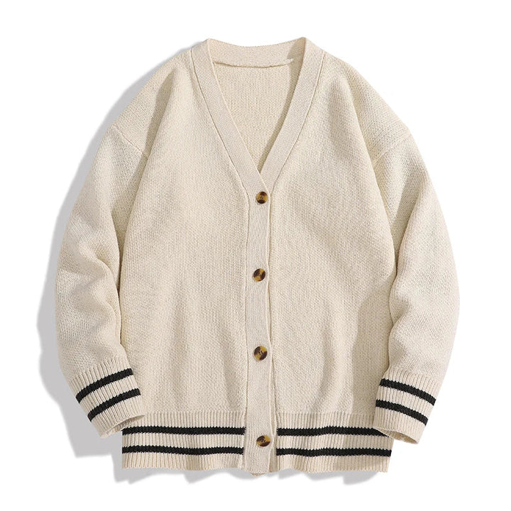 The Kingsley Striped Trim Cardigan