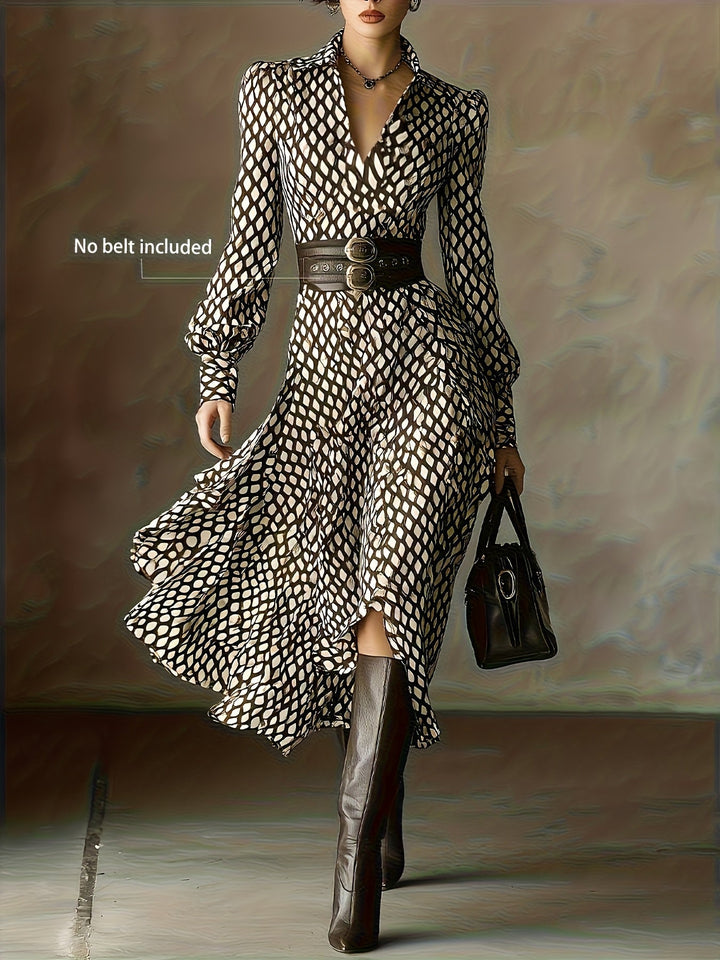 Zara lizzy | Vintage Rhombus Print Dress