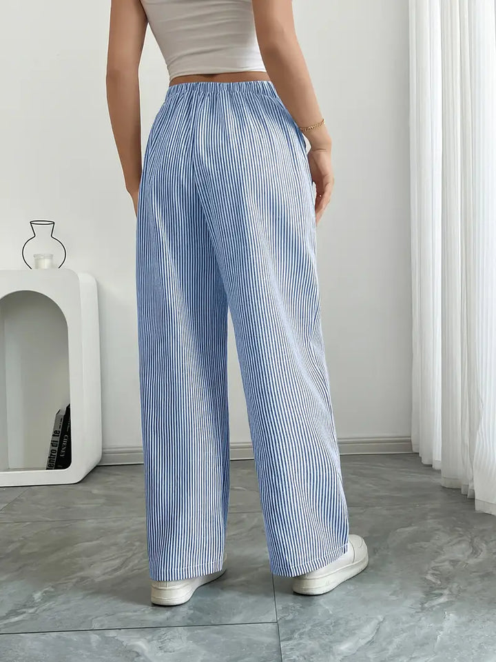 Alina™ | Elegant Striped Trousers with Pockets