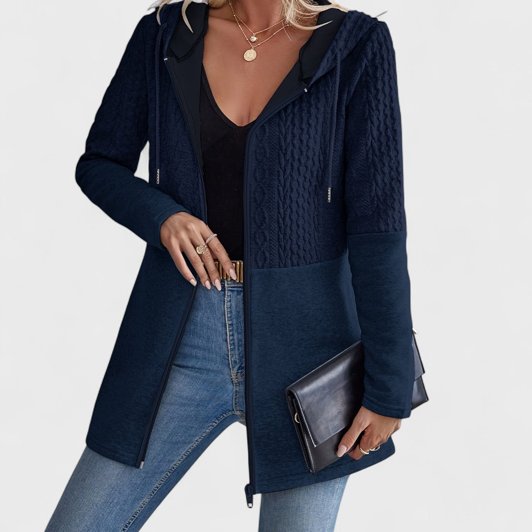 Valentino – Elegant Hooded Grey Cardigan for Women